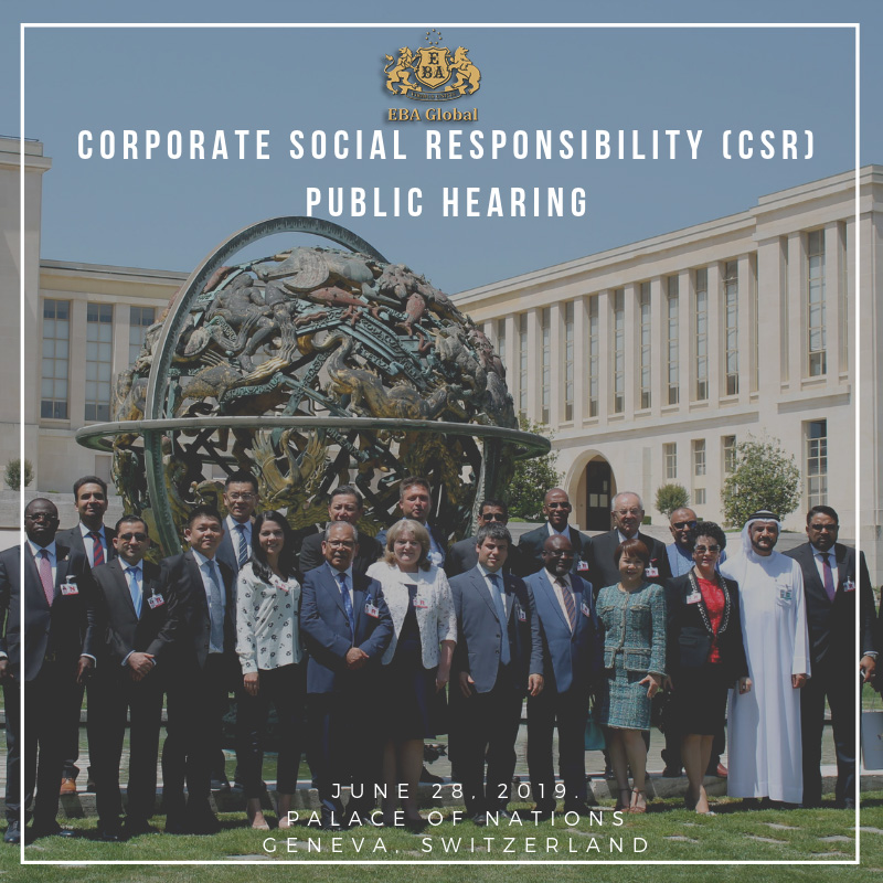 Corporate Social Responsibility (CSR) Public Hearing Palace of Nations, Geneva, Switzerland 28 June, 2019