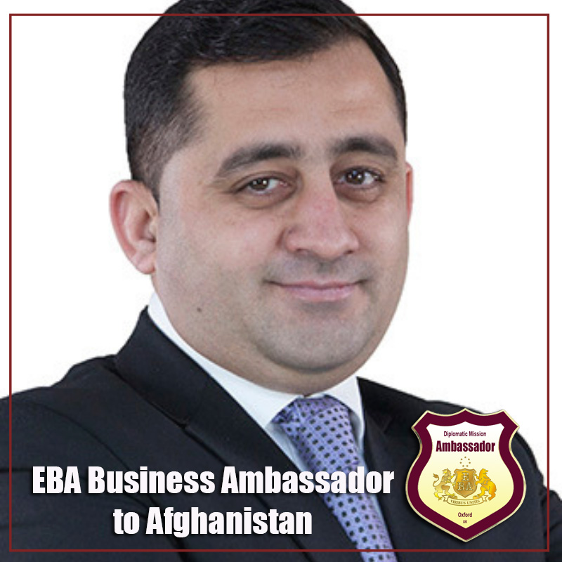 Dr. Mohammad Salem Omaid, President and Chief Executive Officer, Azizi Bank, is going to represent investment attractiveness of Afghanistan on the international level as EBA Business Ambassador to Afghanistan.